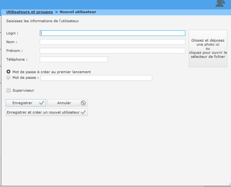 Gestock, Logiciel de gestion de stock,- Gestion des utilisateurs