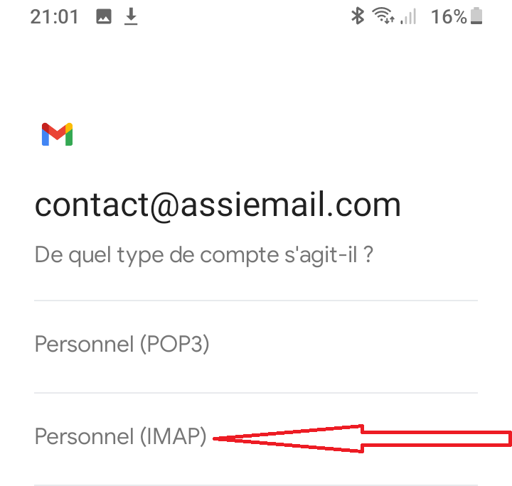 Comment ajouter un compte mail sur Androi